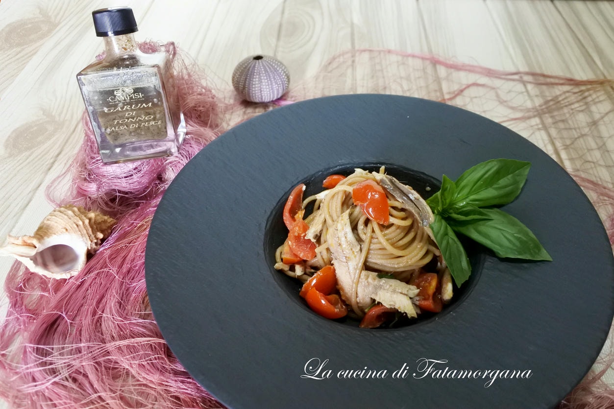 Spaghetti Con Alici Fresche E Garum Campisi Conserve Marzamemi